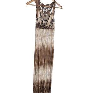 EVER PRETTY maxi dress floral festival woodland fairy y2k 6 babydoll lace empire